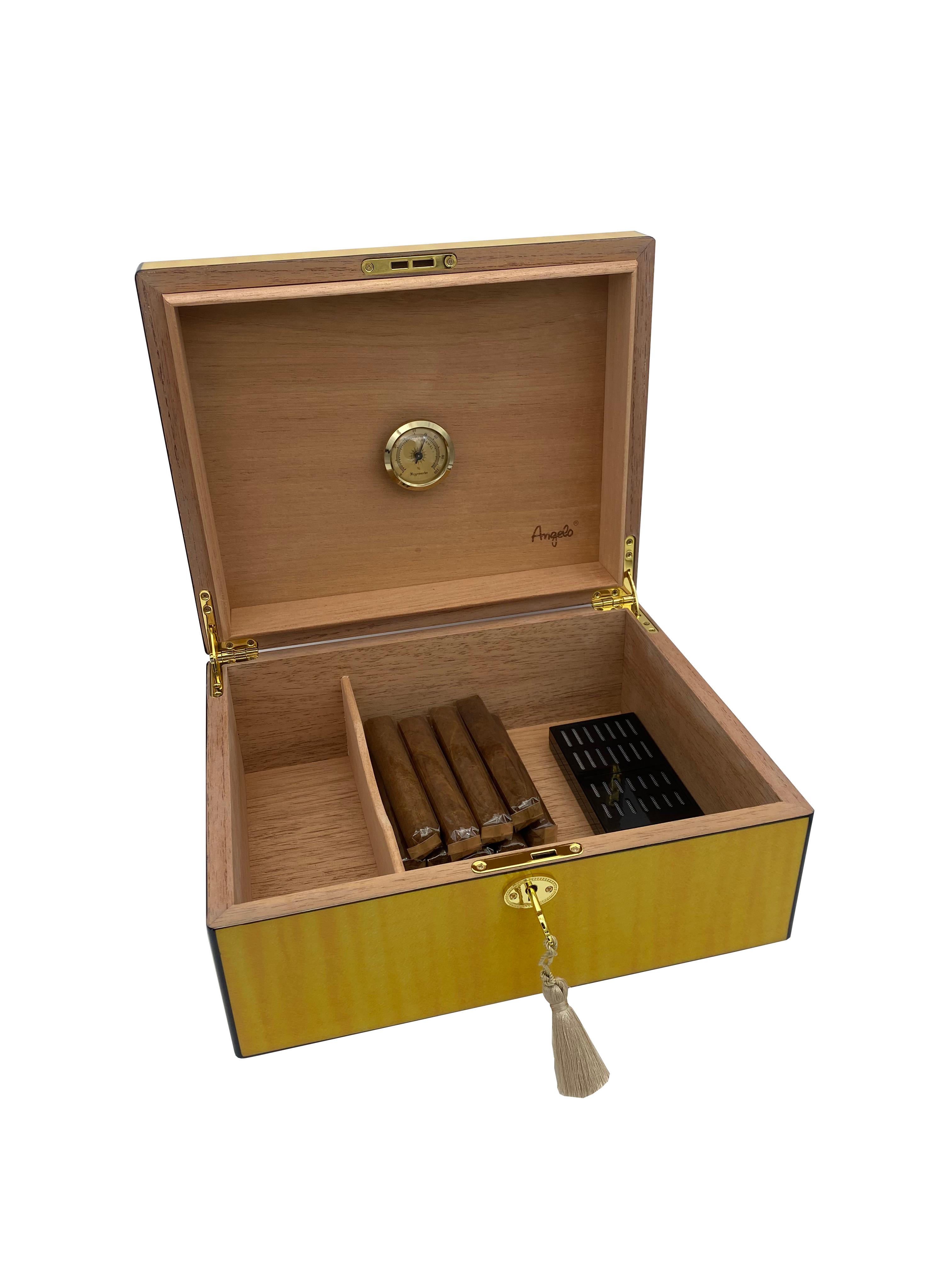 Humidor Import | Angelo Zigarrenascher Metall, Braun/chrom, 4er  windgeschützt | online beim Fachgeschäft kaufen